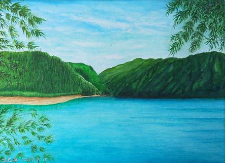 文山在墙绘中，如何绘画绿水青山？